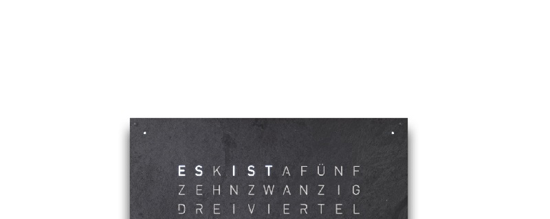 QLOCKTWO Langue: Allemand